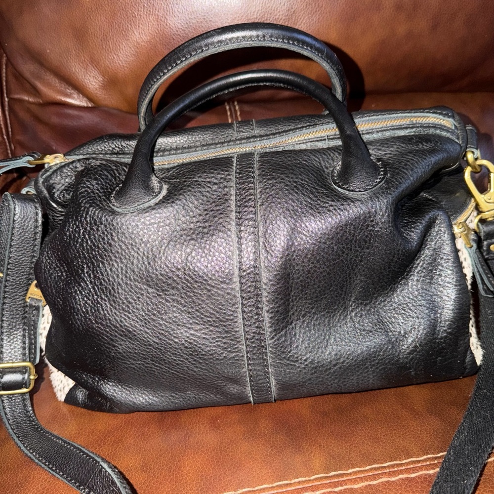 Fossil Black Leather Handbag